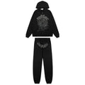 Sp5der Spiderweb Graphic Zip Hoodie & Sweatpants Matching Set